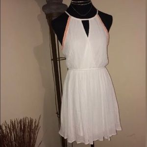 White skater dress